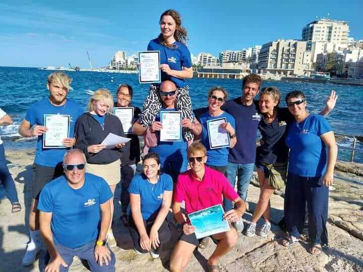 PADI dive instructors 100 perecent IE pass Gozo Malta